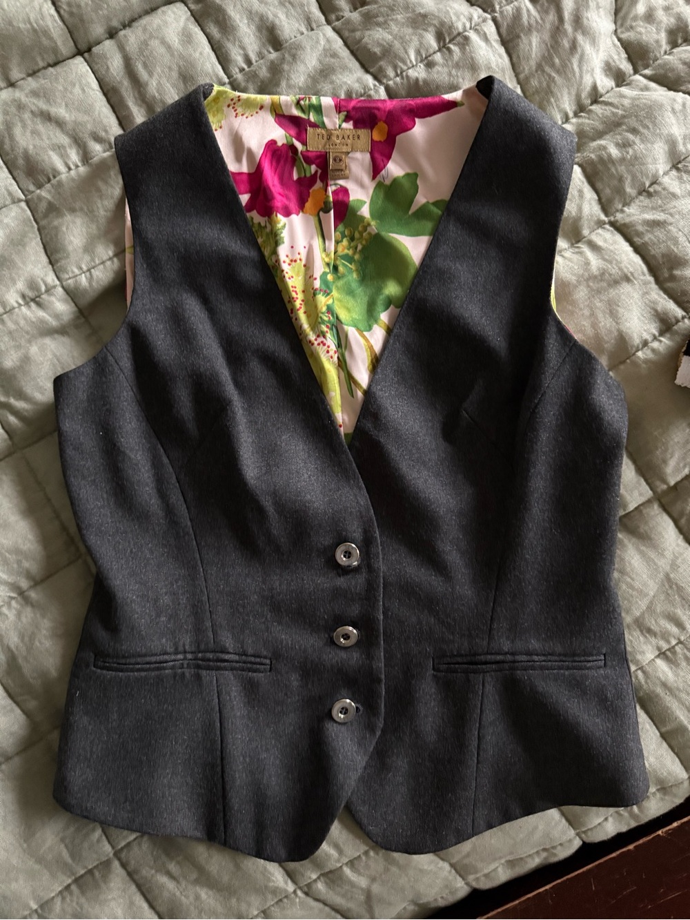 Ted Baker Charcoal Women's Tailored Vest